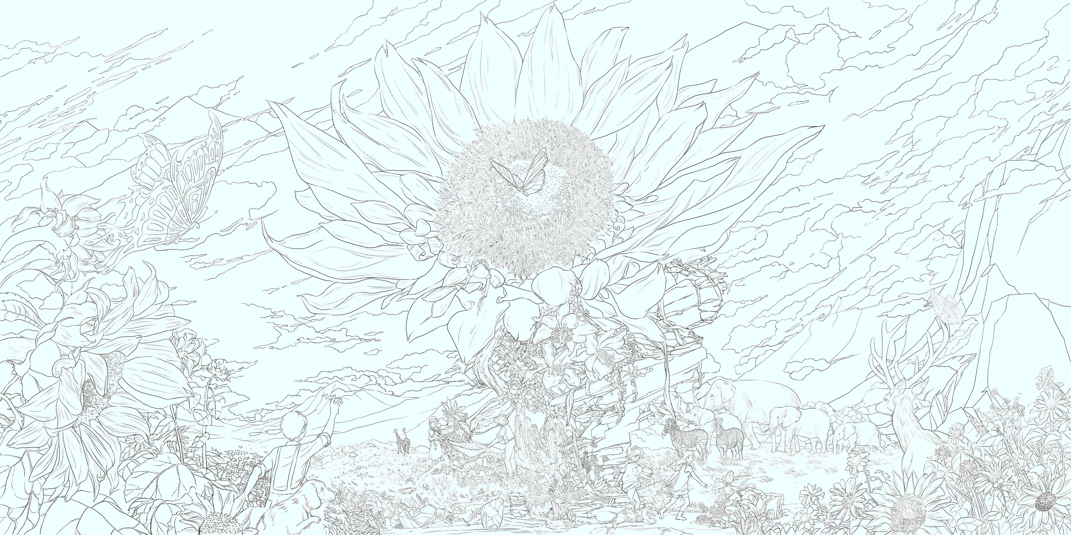 作品名称:希望之花|画面尺寸6000x3000px,300dpi