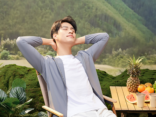 春夏防晒衣轻薄透气防晒服冰丝防晒拍摄案例