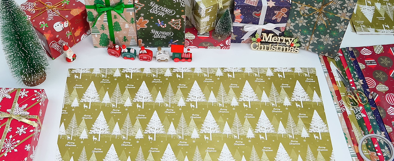 圣诞雪人姜饼人包装纸