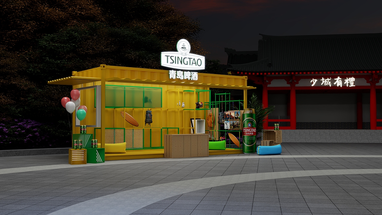 青岛啤酒美陈设计