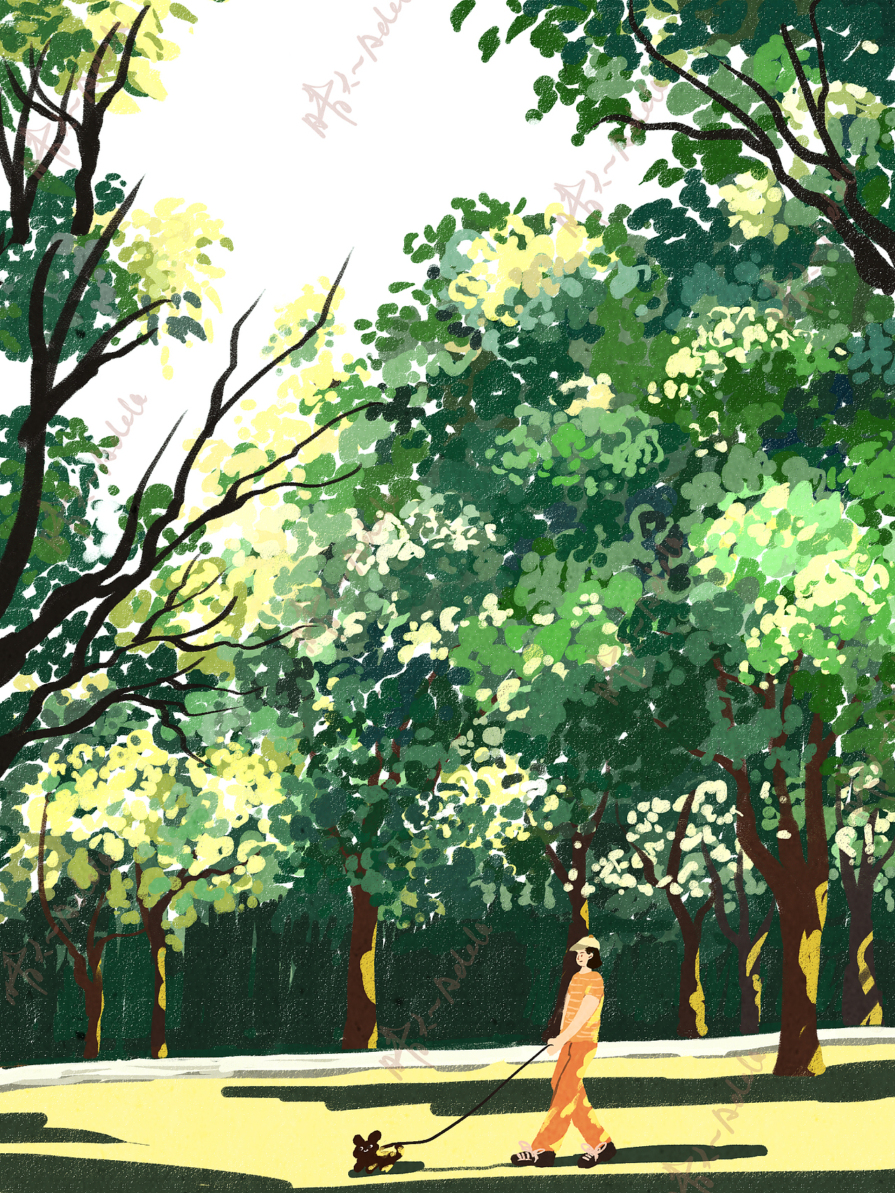 插画作品绿色系列