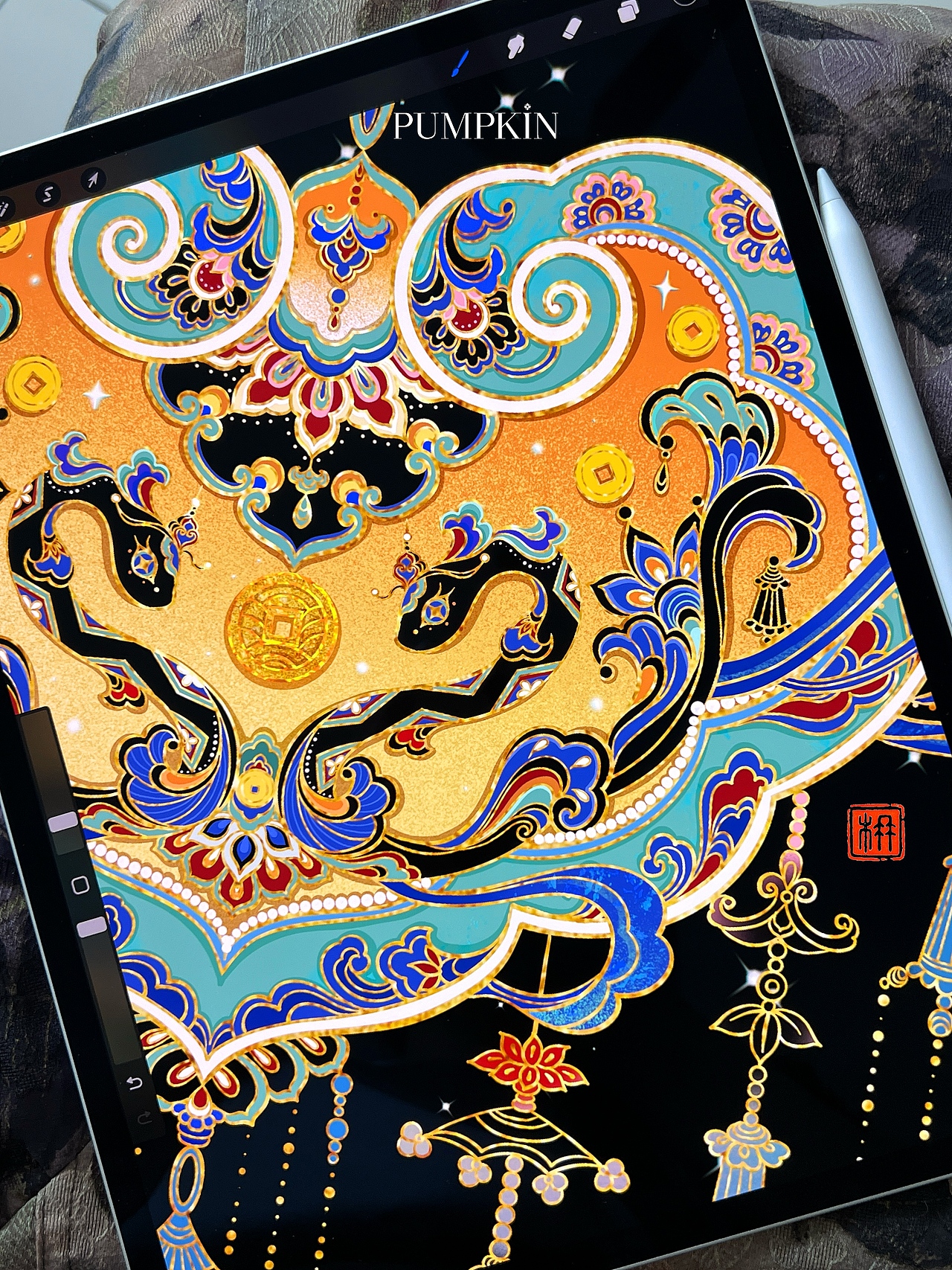 敦煌｜金蛇如意🏜️（图ZMzc4NjM4MjYw） - 艺术插画 - 站酷设计师方楠Pumpkin原创素材 - 站酷ZCOOL