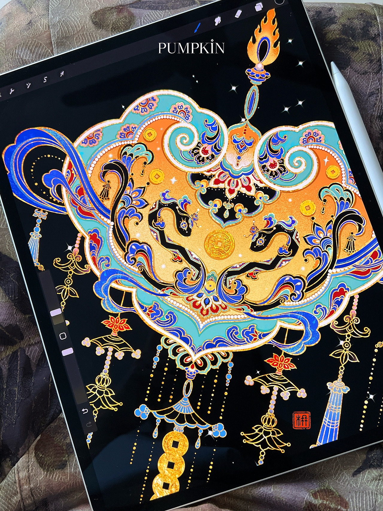 敦煌｜金蛇如意🏜️（图ZMzc4NjM4MjY0） - 艺术插画 - 站酷设计师方楠Pumpkin原创素材 - 站酷ZCOOL