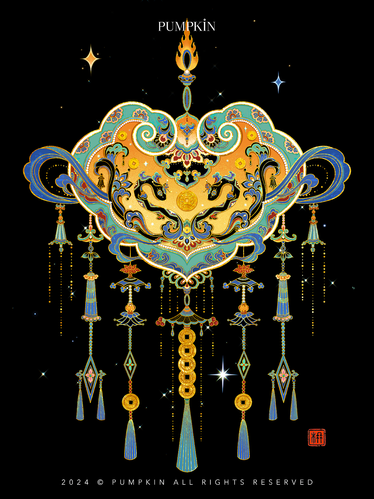 敦煌｜金蛇如意🏜️（图ZMzc4NjM4MjU2） - 艺术插画 - 站酷设计师方楠Pumpkin原创素材 - 站酷ZCOOL