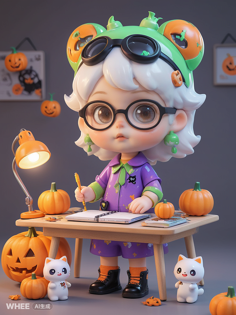 万圣节风格的小书房