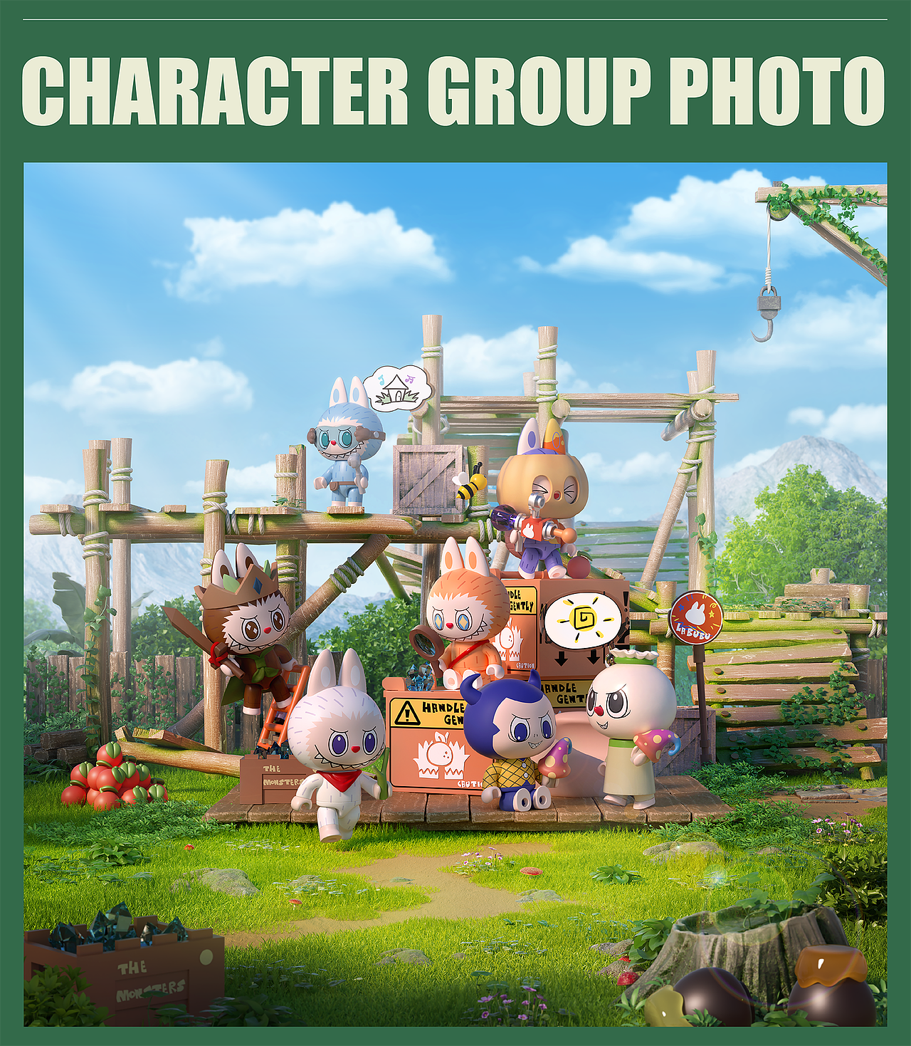 NAMG｜POPMART LABUBU 森林秘密基地拼搭积木主视觉（图ZMzc4NjQxOTQ0） - 海报 - 站酷设计师NAMG_VISION原创素材 - 站酷ZCOOL