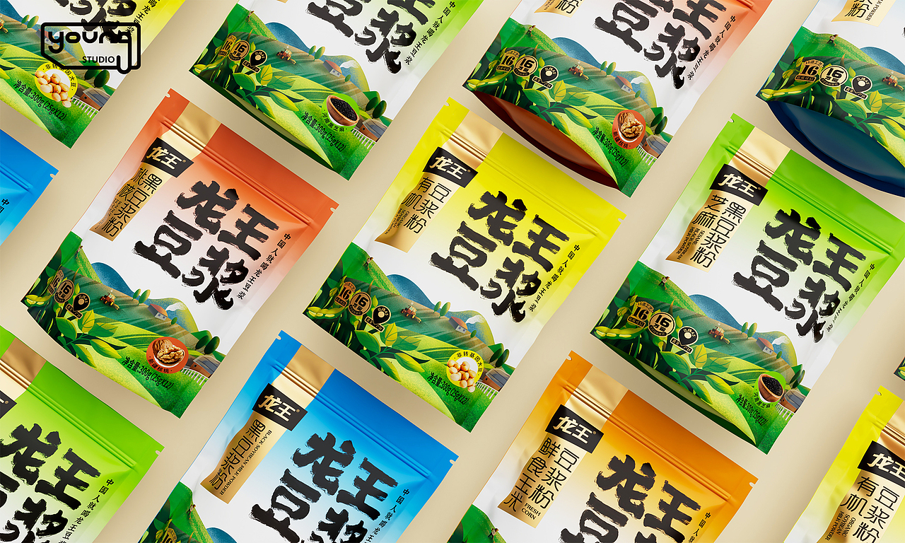 龙王豆浆粉包装升级