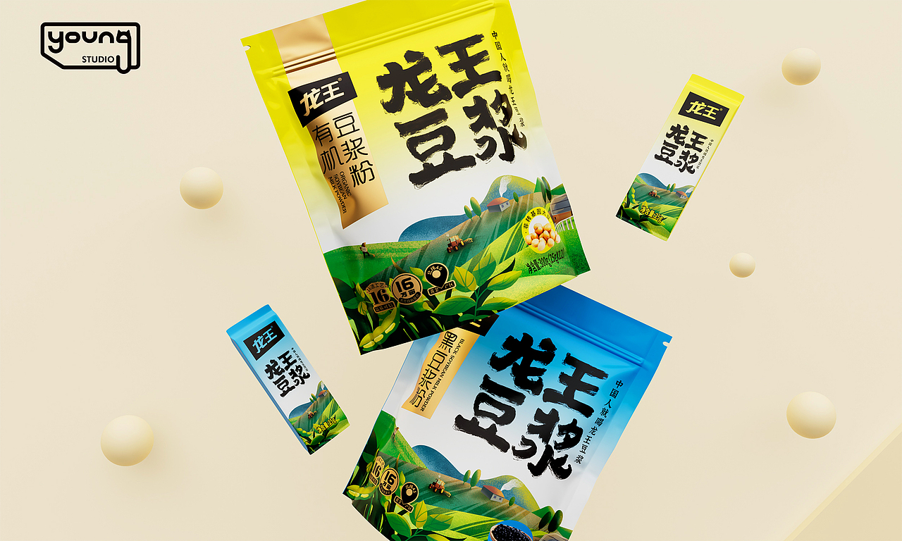 龙王豆浆粉包装升级