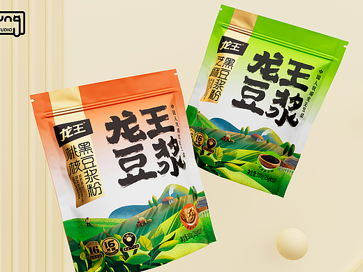 龙王豆浆粉包装升级