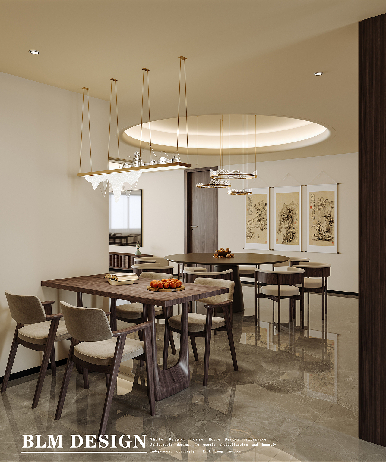 宋式美学家装效果图