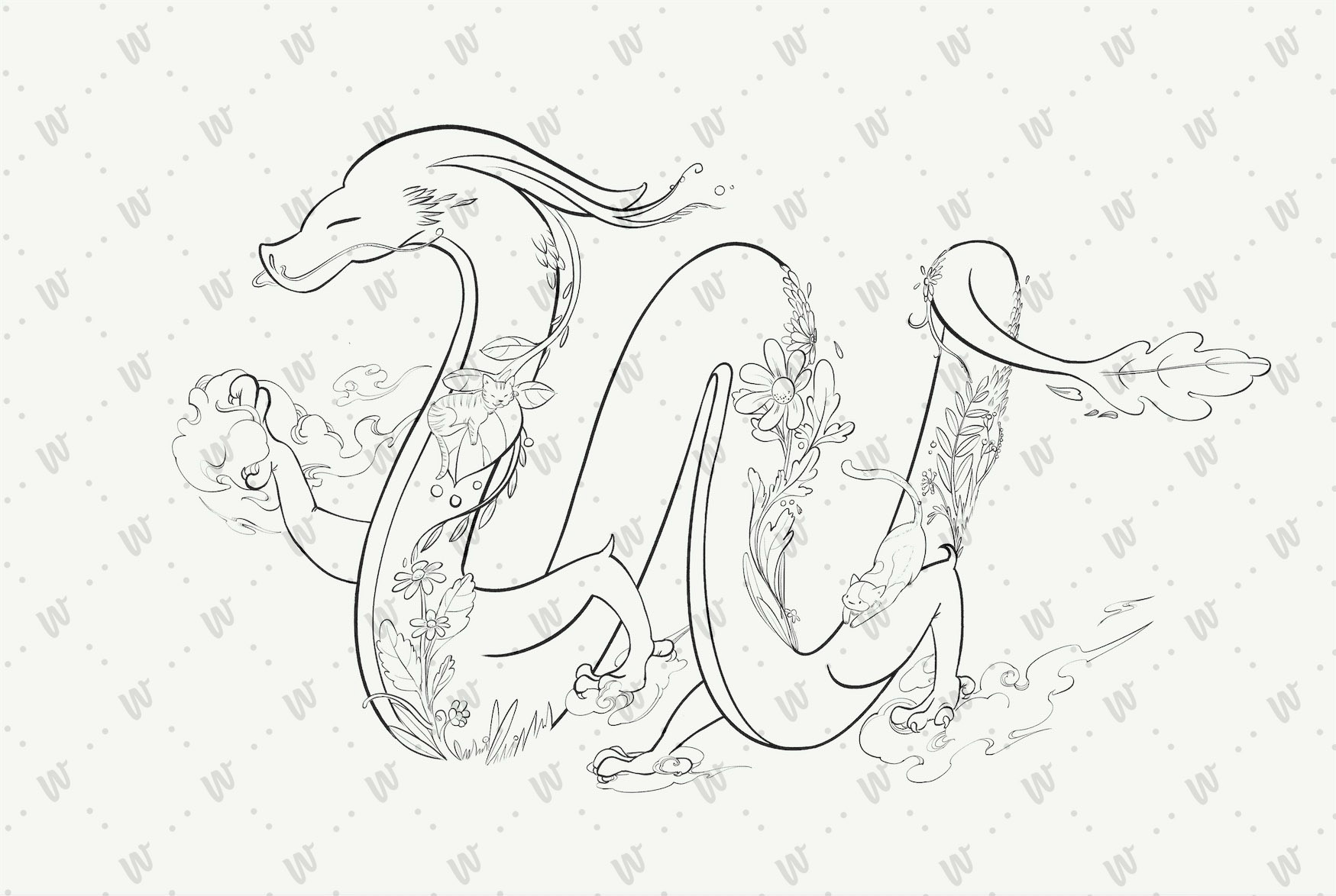 《elsewhere -龙腾福至 》—龙年品牌插画项目（图ZMTQ5MzA2ODQ=） - 资讯 - 站酷设计师庞旺财原创素材 - 站酷ZCOOL
