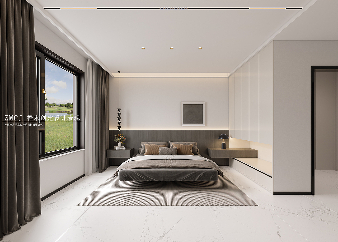 现代简约客餐厅主卧