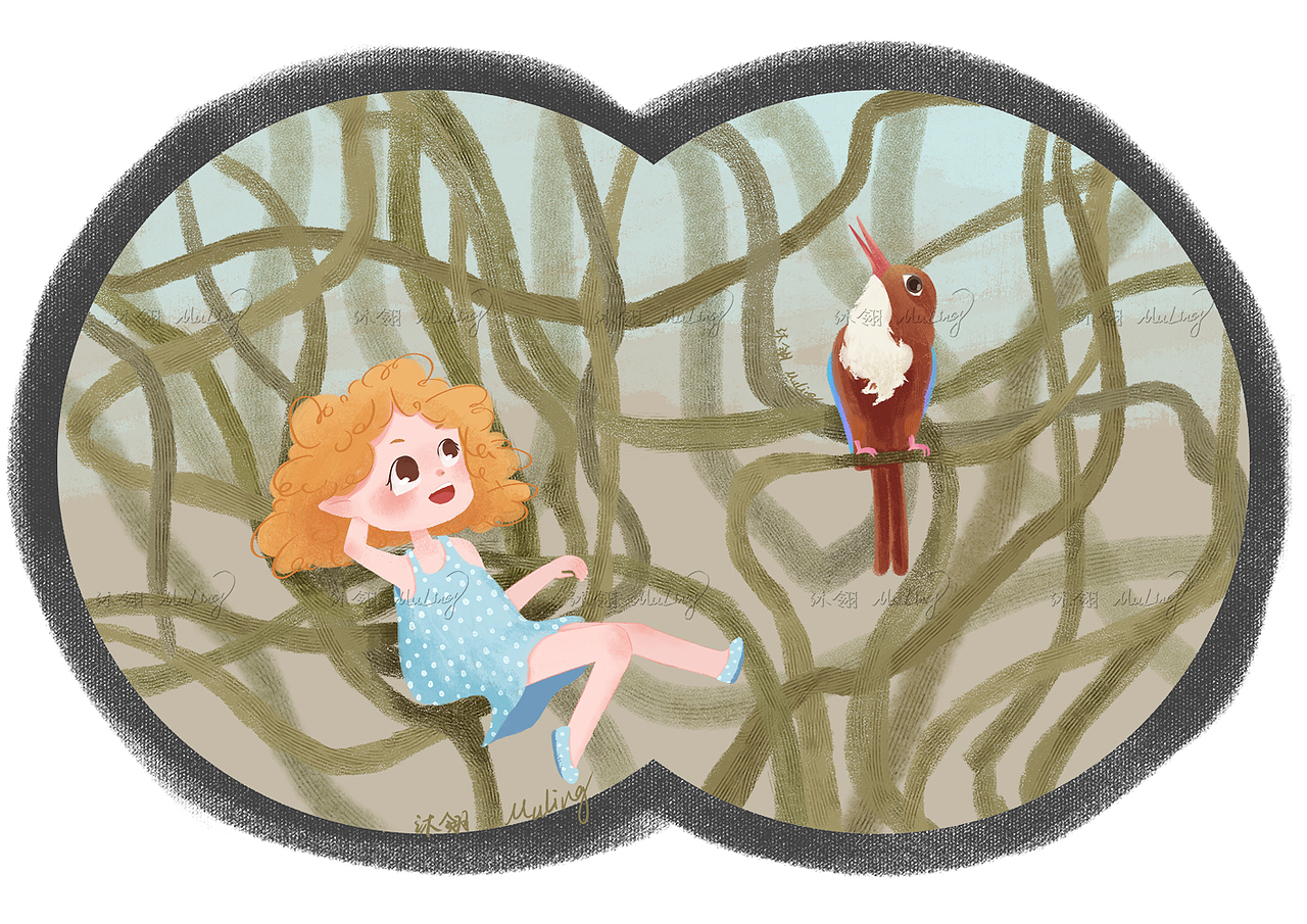 白胸翡翠奇遇记（图ZMzc4NjkxNjIw） - 儿童插画 - 站酷设计师沐翎画画画原创素材 - 站酷ZCOOL