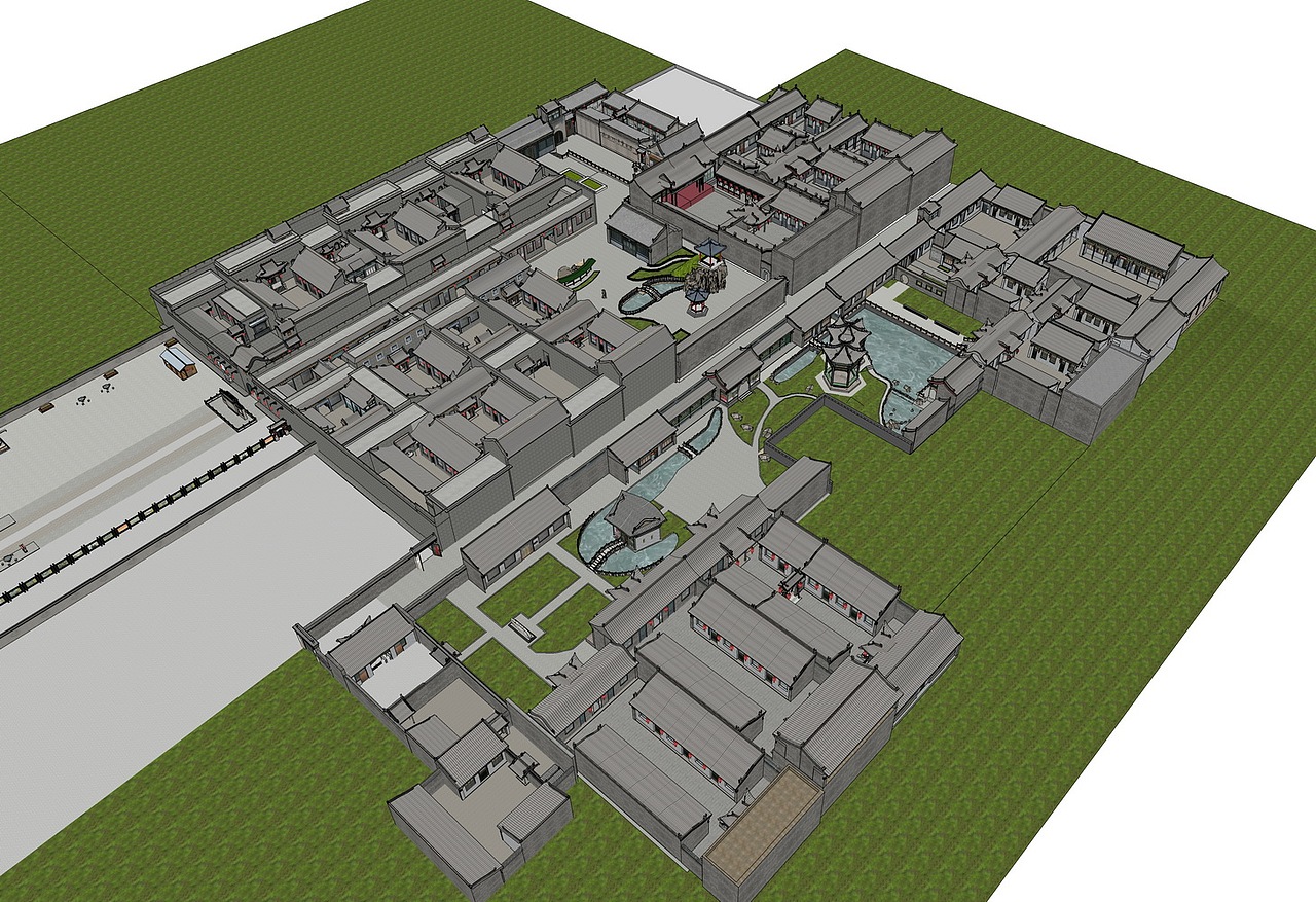 山西乔家大院乔致庸故居SU模型下载
