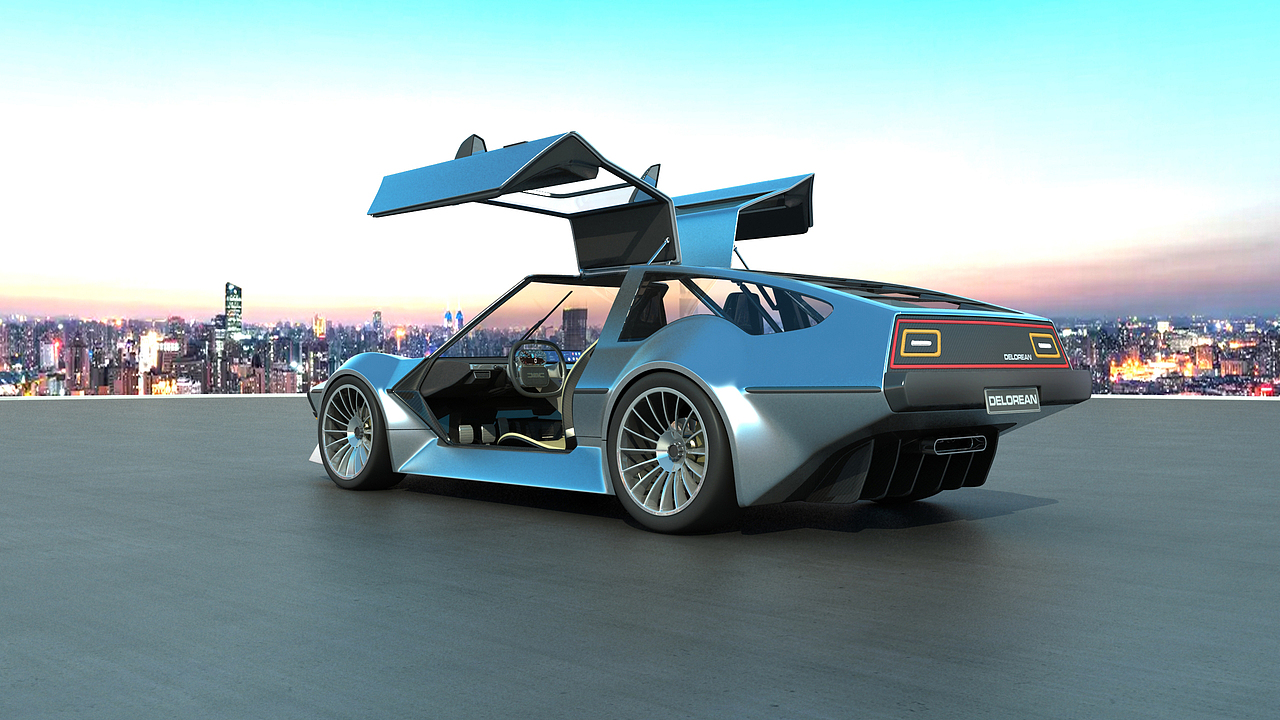 致敬DMC-12,原创设计跑车静帧组图