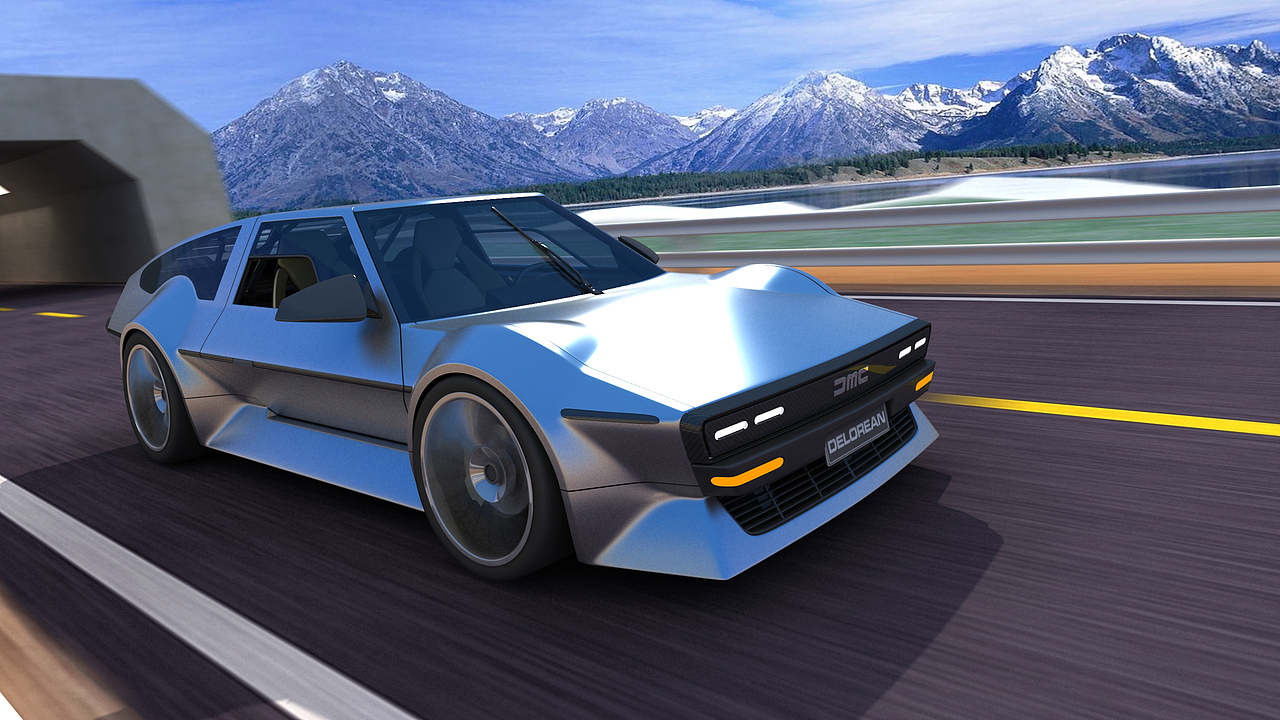 致敬DMC-12,原创设计跑车静帧组图