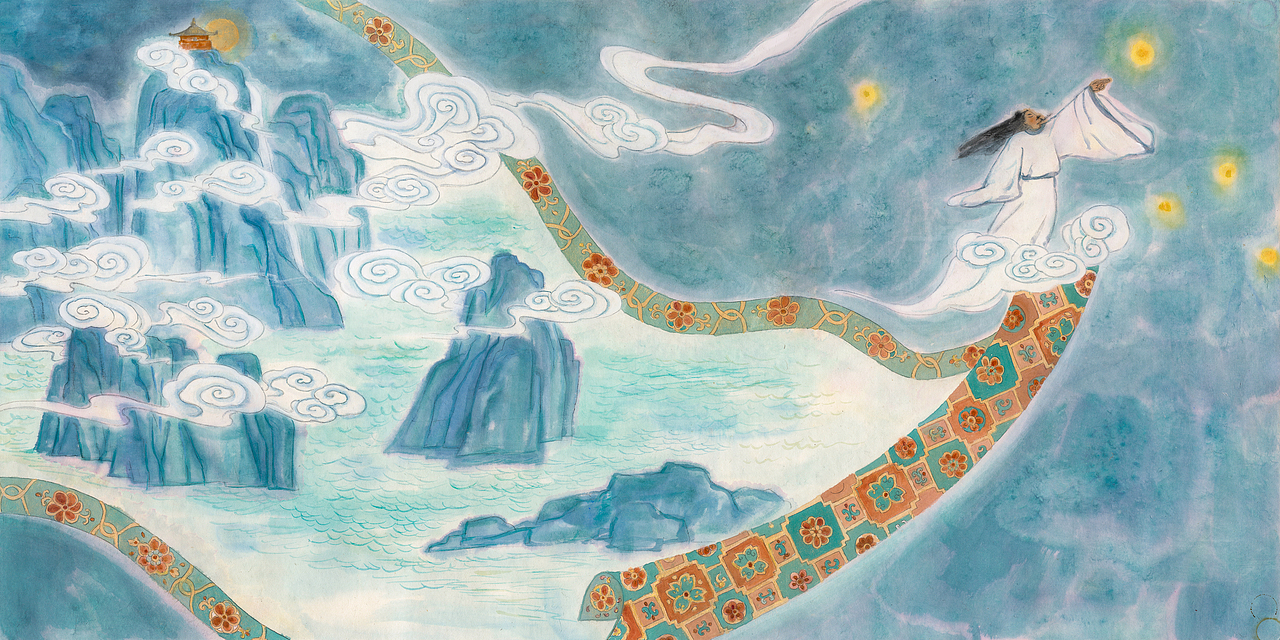 我画的《天生我材:李白的故事》绘本