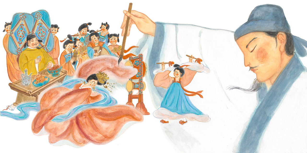 我画的《天生我材:李白的故事》绘本