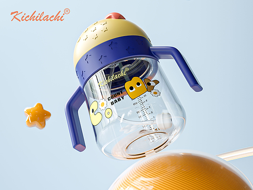 【婴童产品】星空吸水杯渲染 × 详情页视觉设计