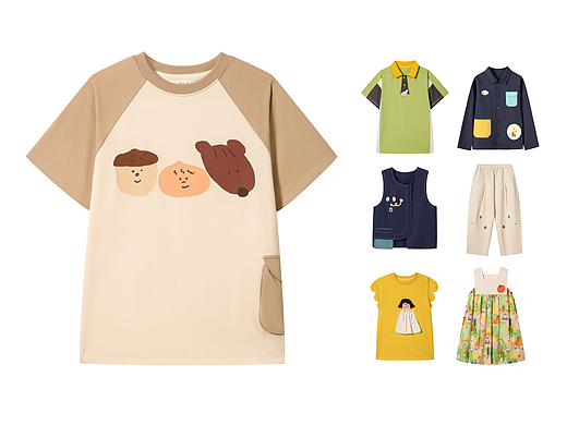 服装平铺 白底图 拍摄展示 / 童装