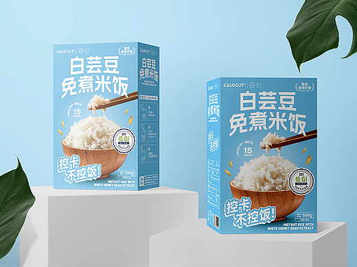 健康营养食品包装设计-白芸豆免煮米饭