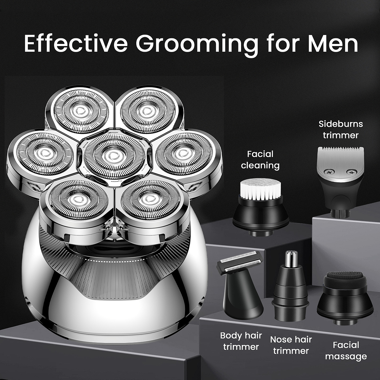 亚马逊剃须刀主图A+渲染设计