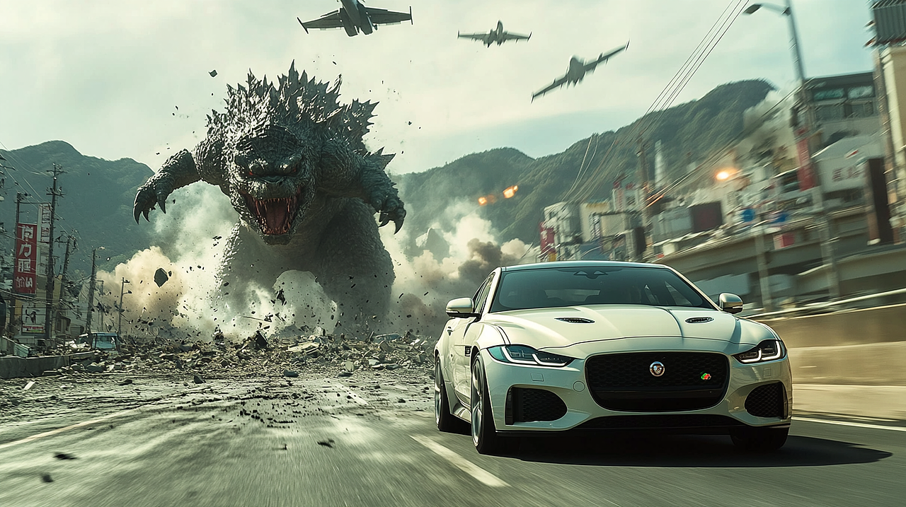 JAGUAR《哥斯拉出现》（图ZMzc4NzQ1MDMy） - AI作品 - 站酷设计师iIIi锋原创素材 - 站酷ZCOOL