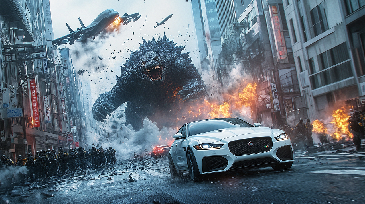 JAGUAR《哥斯拉出现》（图ZMzc4NzQ0OTUy） - AI作品 - 站酷设计师iIIi锋原创素材 - 站酷ZCOOL