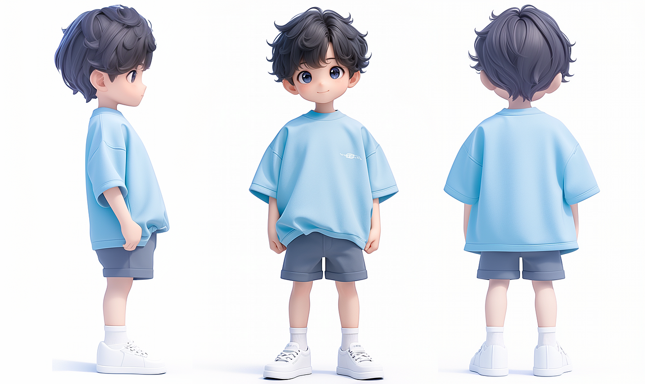 AIGC助力打造ip形象-三视图&场景拓展