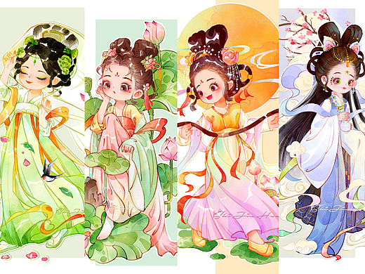 四季时宜|古风插画