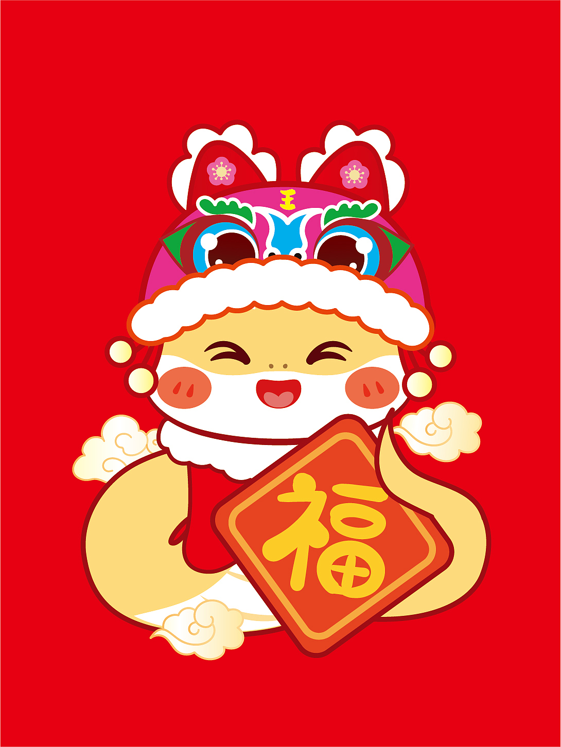 蛇年新年插画卡通可爱（图ZMzc4Nzc2NzIw） - 商业插画 - 站酷设计师阿茹生肖IP原创素材 - 站酷ZCOOL