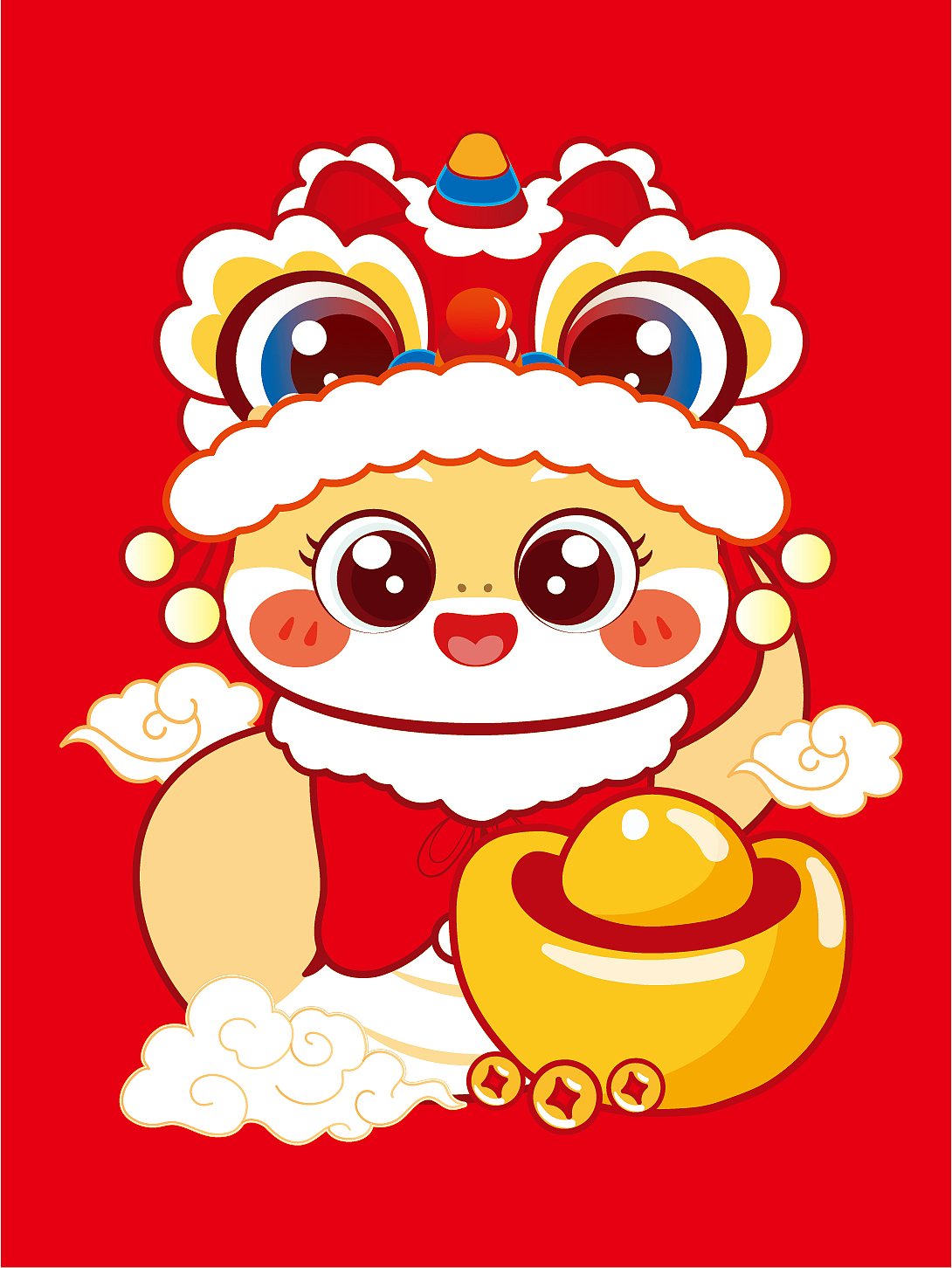 蛇年新年插画卡通可爱（图ZMzc4Nzc2NzU2） - 商业插画 - 站酷设计师阿茹生肖IP原创素材 - 站酷ZCOOL