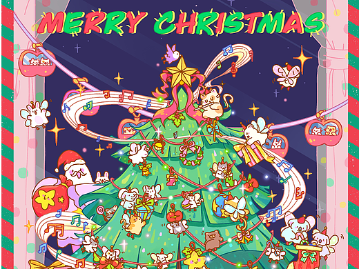 治愈系插画｜圣诞快乐🎄