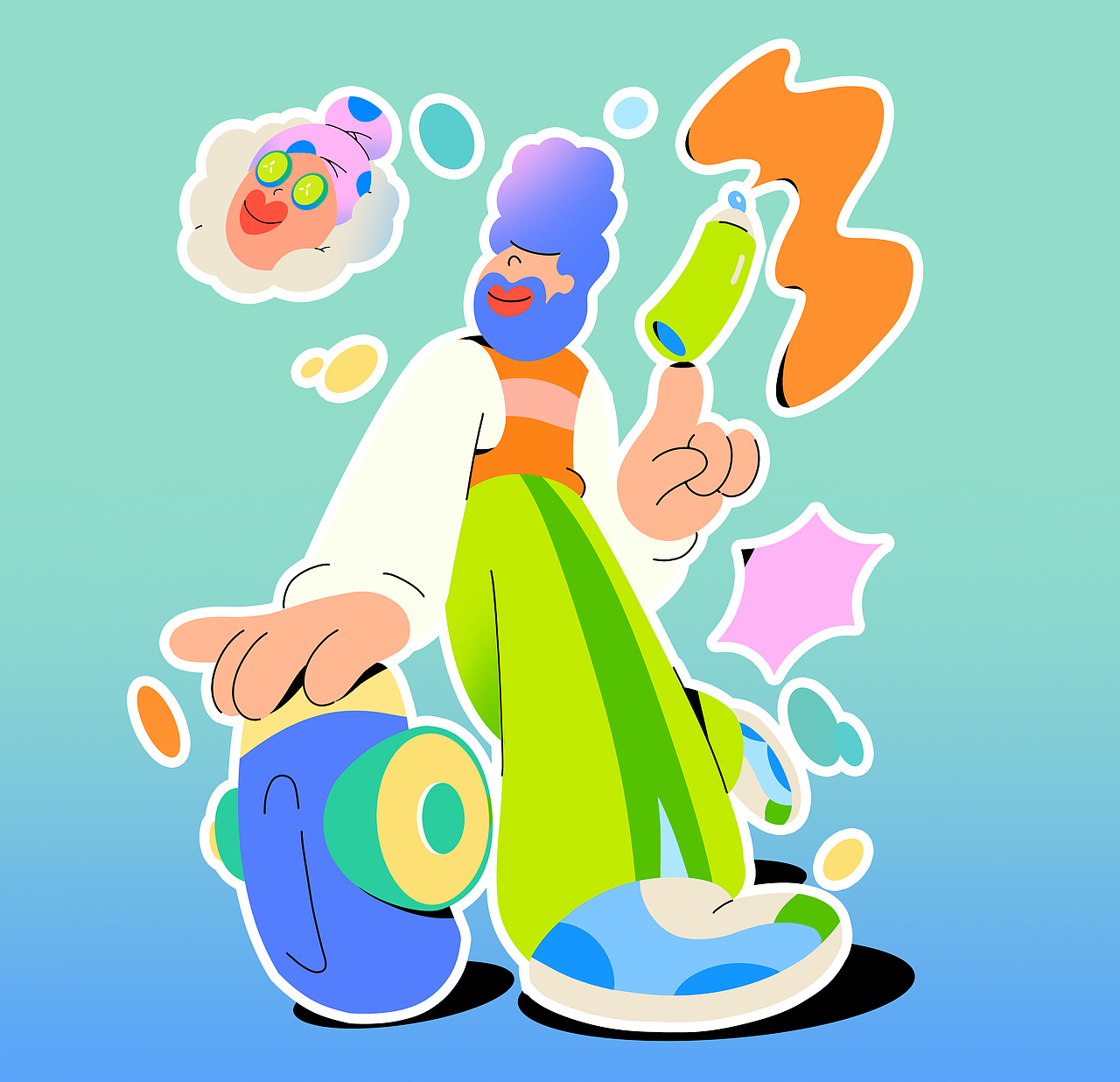 都市隶人的日常（图ZMzc4ODAzNDI0） - 商业插画 - 站酷设计师allbluesonic原创素材 - 站酷ZCOOL