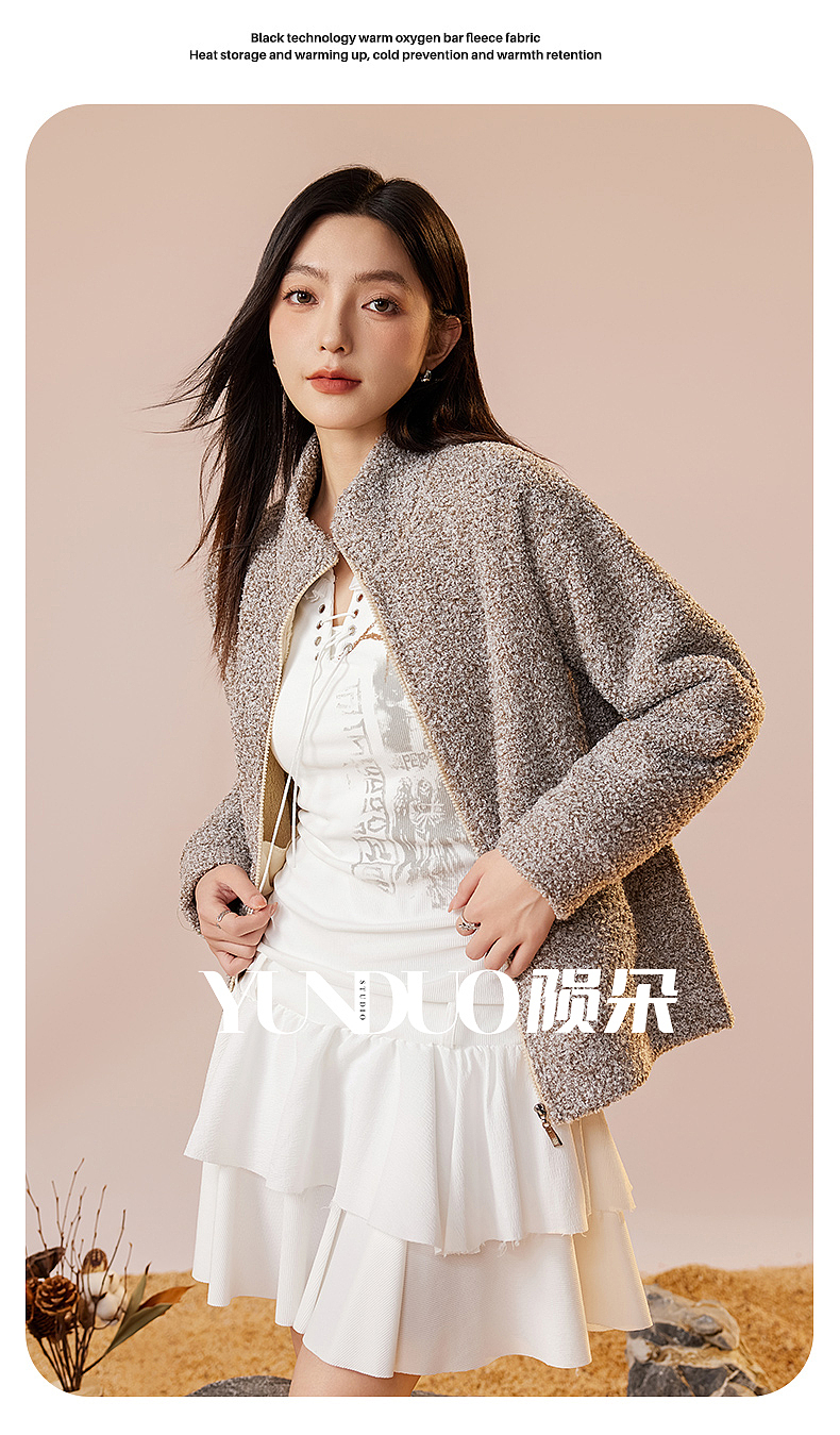 摇粒绒拍摄 抓绒衣拍摄 女装保暖运动上衣拍摄案例