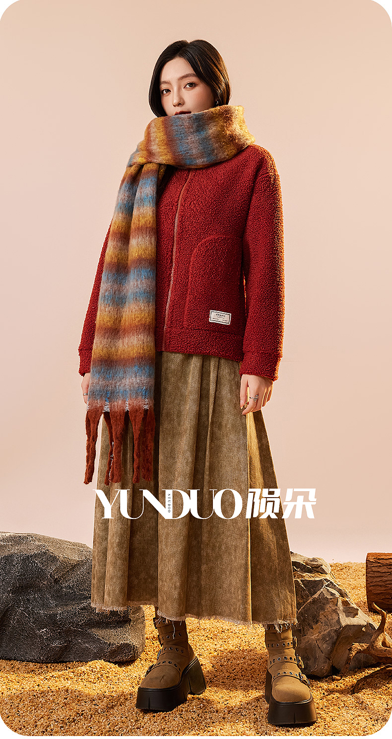 摇粒绒外套拍摄 男款抓绒衣 女士秋冬摇粒绒拍摄案例