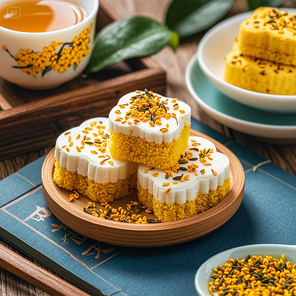 桂花糕点（图ZMzc4ODQ1MTUy） - 美食摄影 - 站酷设计师AI视觉盛宴原创素材 - 站酷ZCOOL