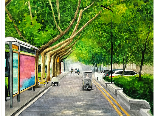 最近画的水彩画