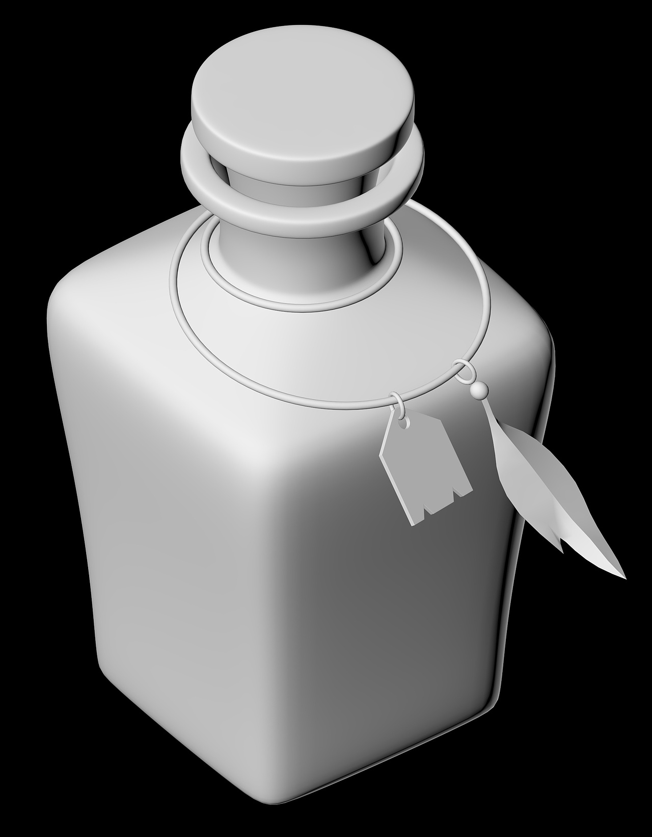 工业建模,瓶子。