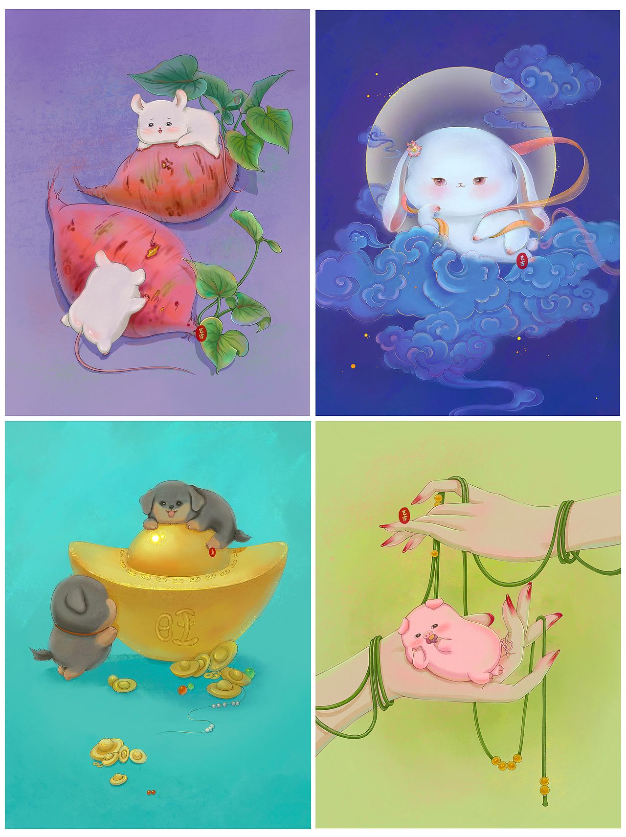 萌萌12生肖系列完成4个了