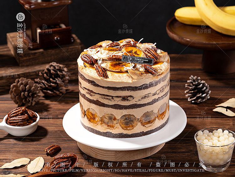 关于秋天的蛋糕，松鼠栗子、焦糖香蕉