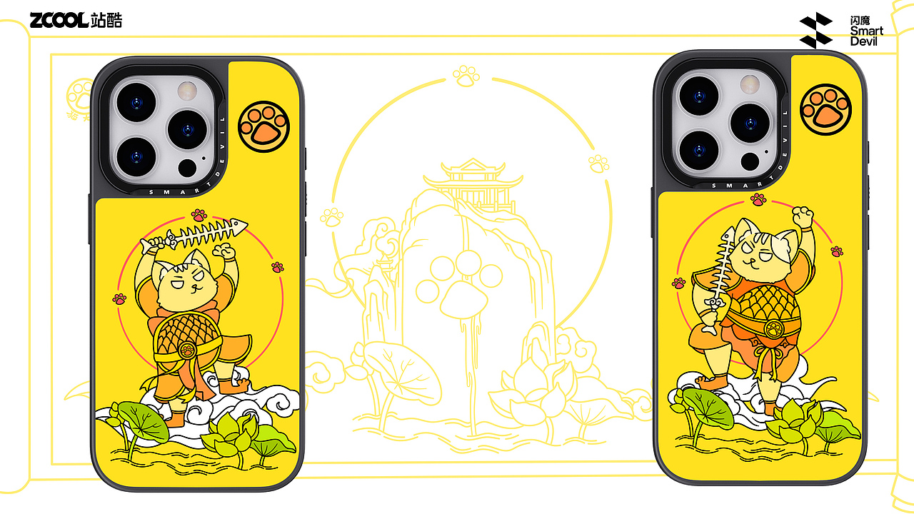 闪魔手机壳之猫门神