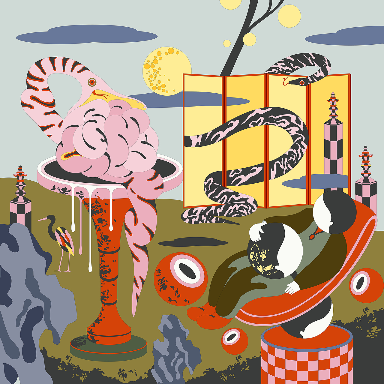 《失控森林5》关于蛇（图ZMzc4ODgwNTg0） - 艺术插画 - 站酷设计师透明画手郭小浩原创素材 - 站酷ZCOOL