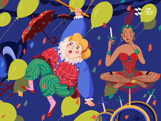 大王山马戏团（个人主页-ZNzA1OTIyMjQ=） - 商业插画 - 站酷设计师山顶洞人_feby原创素材 - 站酷ZCOOL