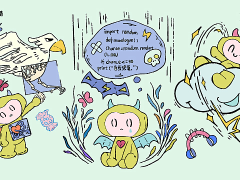 独白（个人主页-ZNzA1OTMyNDQ=） - 商业插画 - 站酷设计师L艺然_原创素材 - 站酷ZCOOL