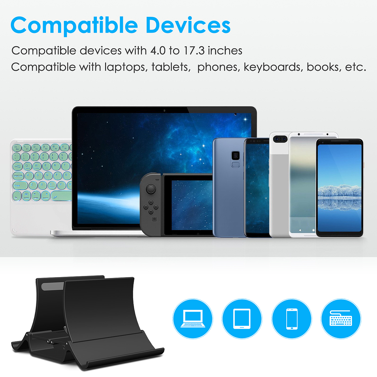 笔记本电脑/手机重力支架--亚马逊主图