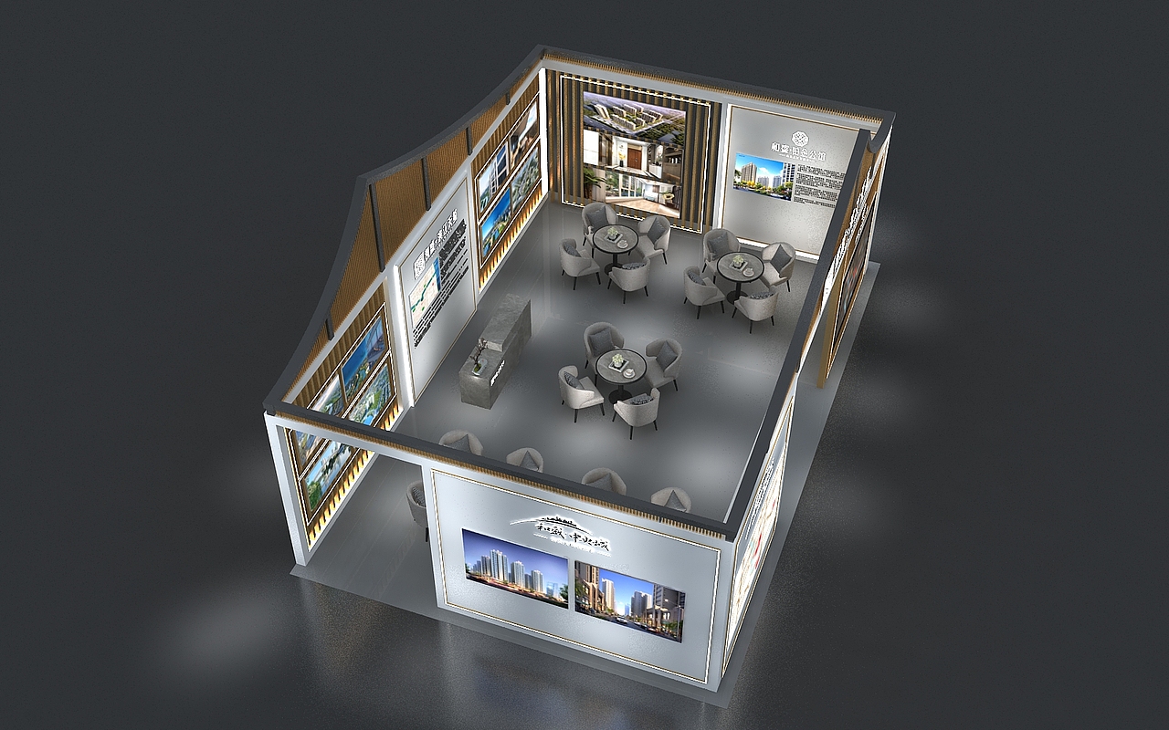 和盛户外地产展位设计3D效果图