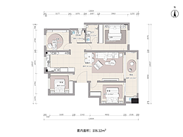 國(guó)賓天下15#現(xiàn)代簡(jiǎn)約124㎡4室