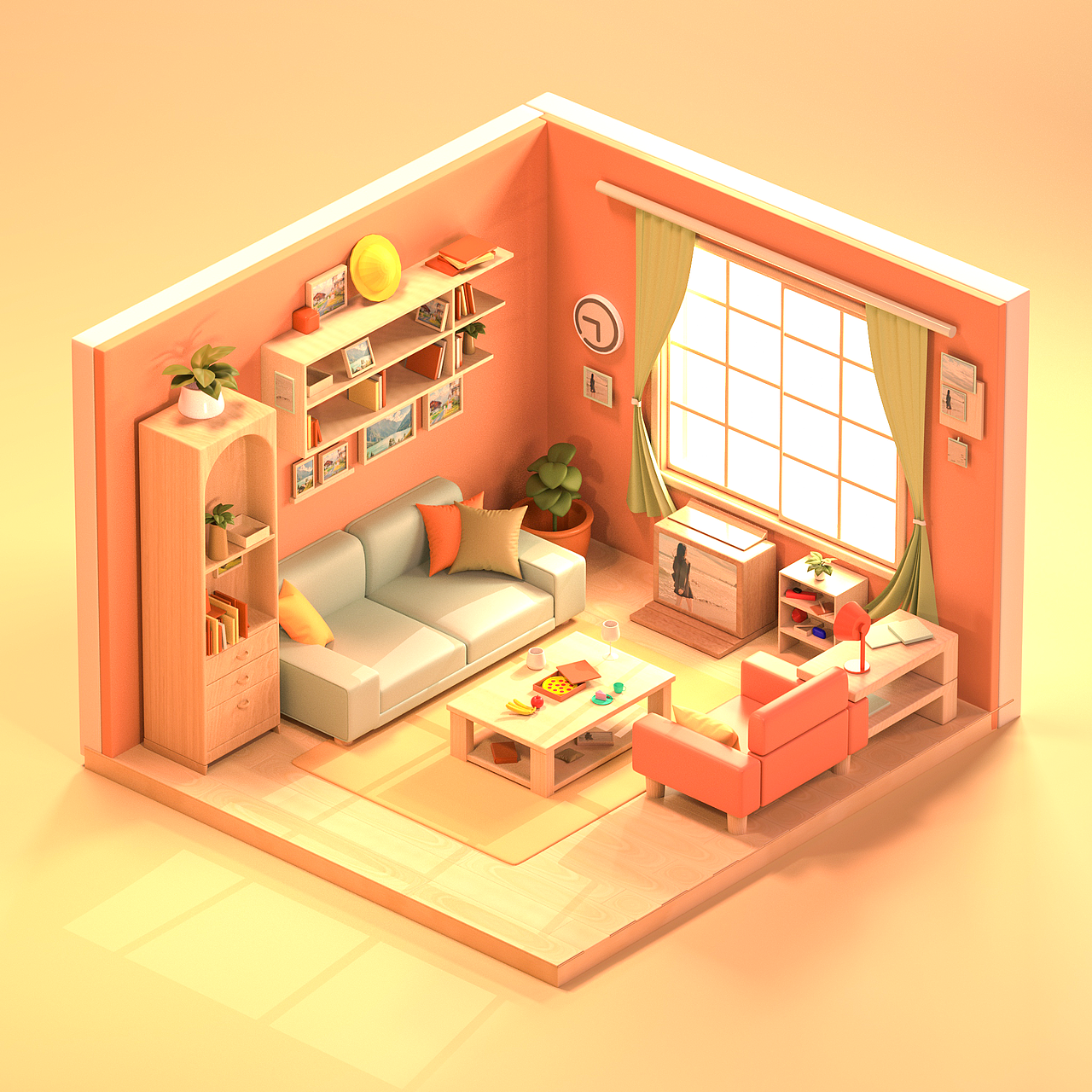 马卡龙小场景2（图ZMzc4OTM4NDM2） - 场景 - 站酷设计师DCG学院原创素材 - 站酷ZCOOL