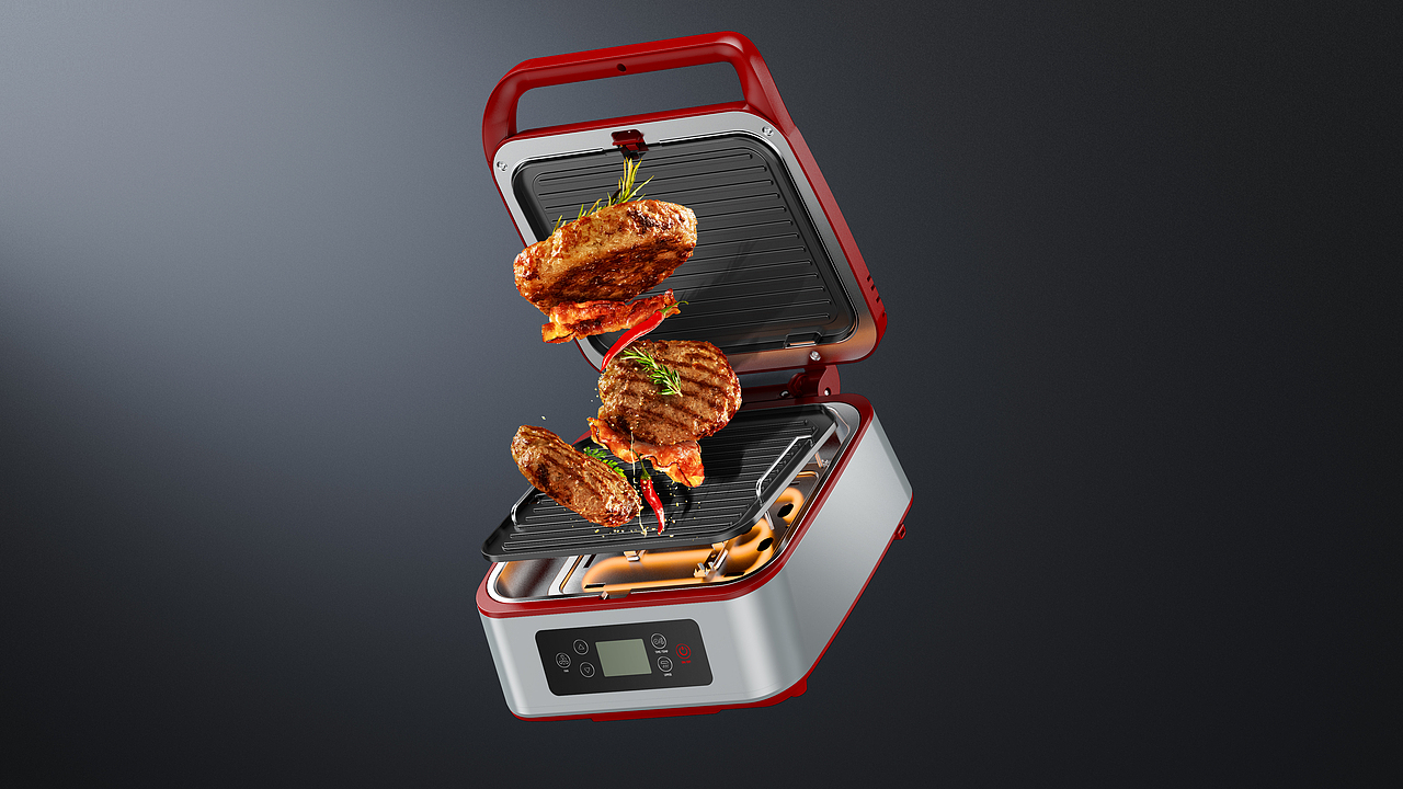 煎烤一体机-场景合成渲染